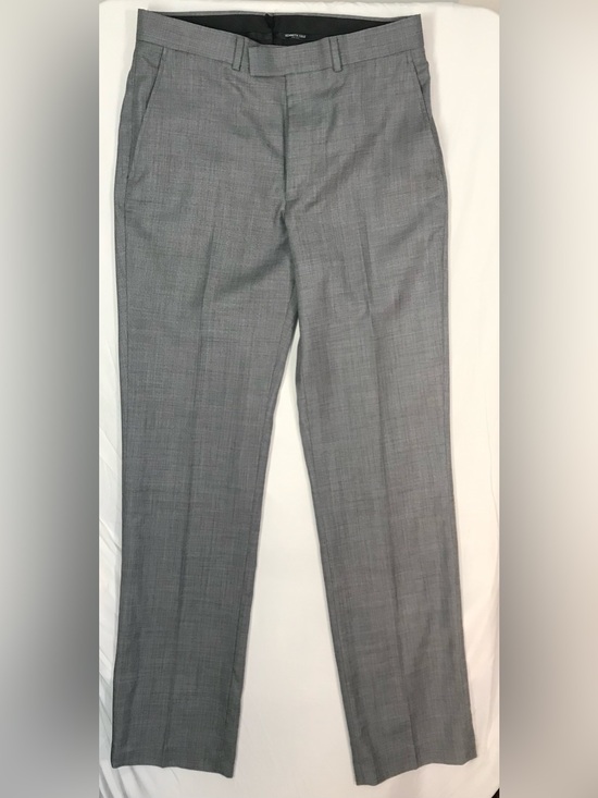 Kenneth Cole Other - Kenneth Cole Gray Dress Pants 32W‎ Straight Regular Flat Front Wool Blend Lined